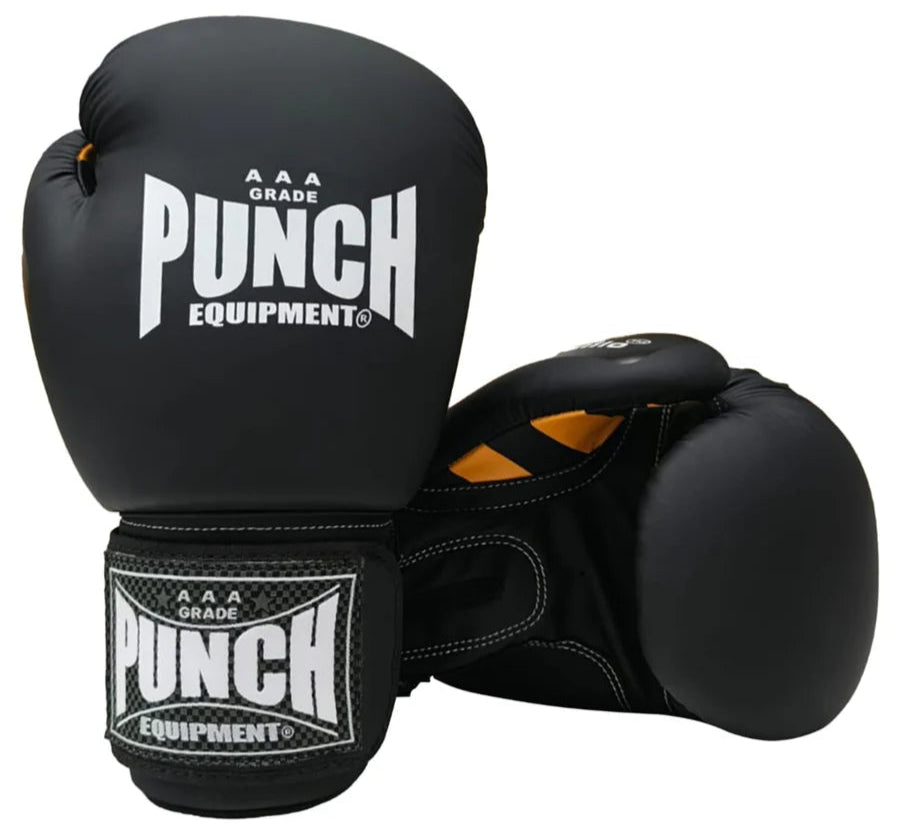 Punch Boxing Gloves Armadillo™ Sparring - 16oz - Matt Black