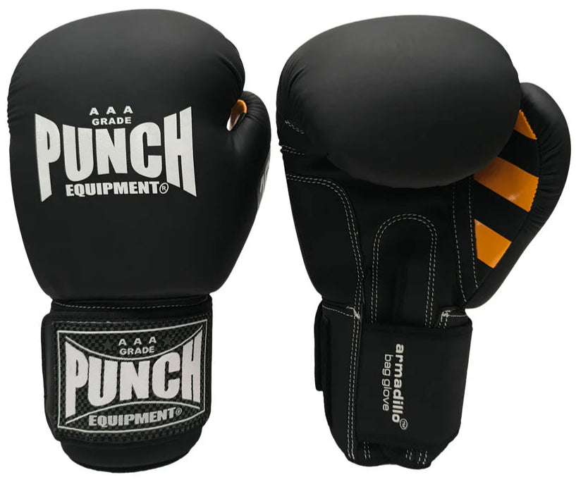 Punch Boxing Gloves Armadillo™ Sparring - 16oz - Matt Black