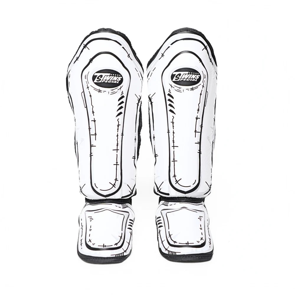 Twins Special FSGL10-66 Comic Shin Guards - White