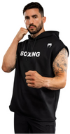 Venum VT Boxing Sleeveless Hoodie - Black/White