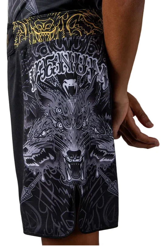 Venum Wolf Atak Kids Fightshorts - Black/Grey