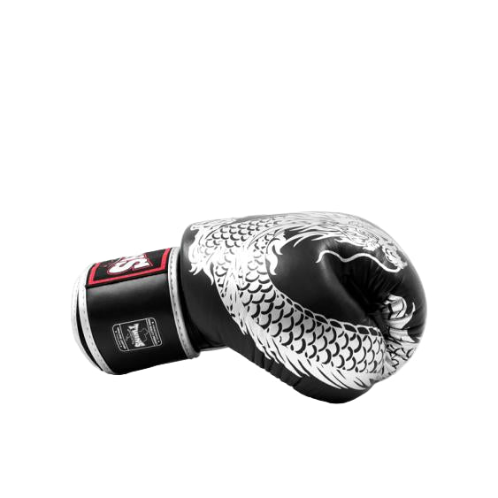 Twins Special Dragon Boxing Gloves - Silver/Black