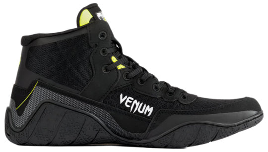 Venum Training Camp 4.0 Wrestling Shoes - Black/Neon Green