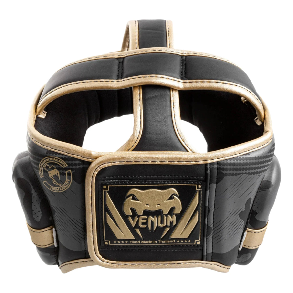 Venum Elite Boxing Headgear - Dark Camo/Gold