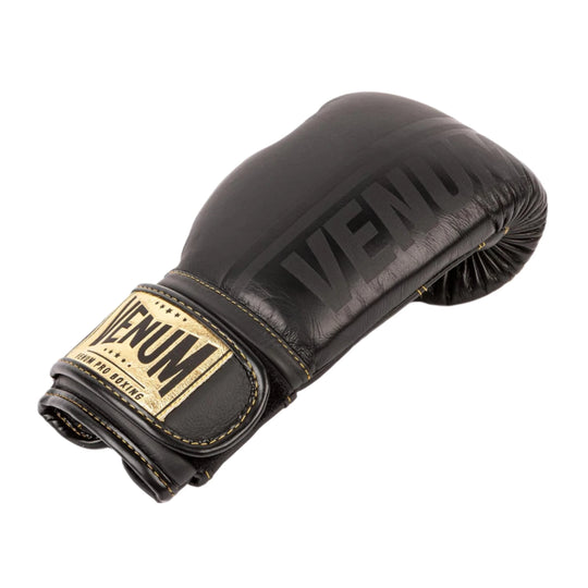 Venum Shield Pro Boxing Gloves Velcro - Black/Black-Gold