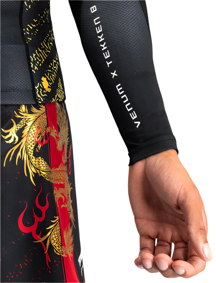 Venum X TEKKEN 8 - Marshall Law Rashguard - Black/Red/Gold