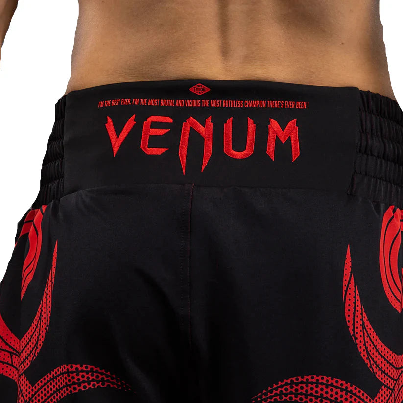 Venum x Mike Tyson Tiger Boxing Shorts - Deep Black/Intense Red