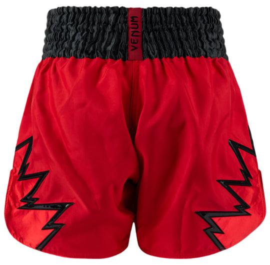 Venum Inferno Muay Thai Shorts - Red/Charcol Grey/Black