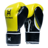 Hit N Move Horse Hair Suvari Boxing Gloves - Hook & Loop - Yellow/Black