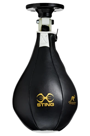 Sting 10-Inch Pro Leather Speedball Kit - Black - Standard