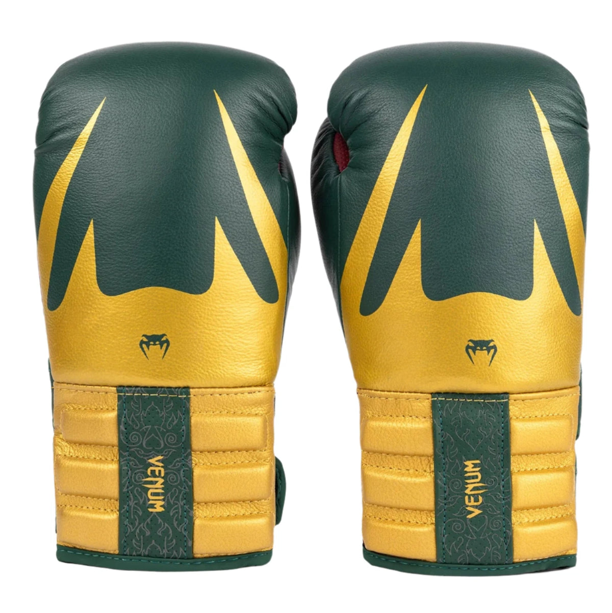 Venum Reverso Boxing Gloves - Emerald Green/Gold