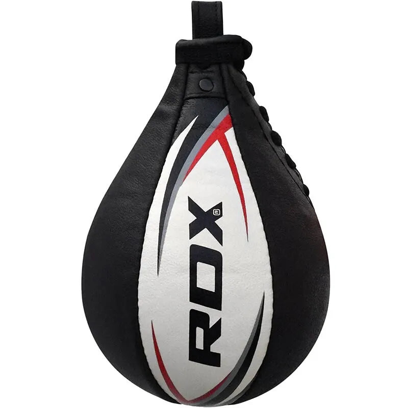 RDX Leather Speedball - White/Red