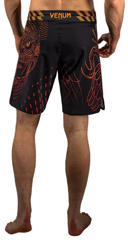 Venum Quetzal Fury Fightshorts - Black/Fury Red/ Tangerine
