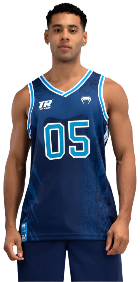Venum X Top Rank Original Men's Basketball Jersey - Navy Blue