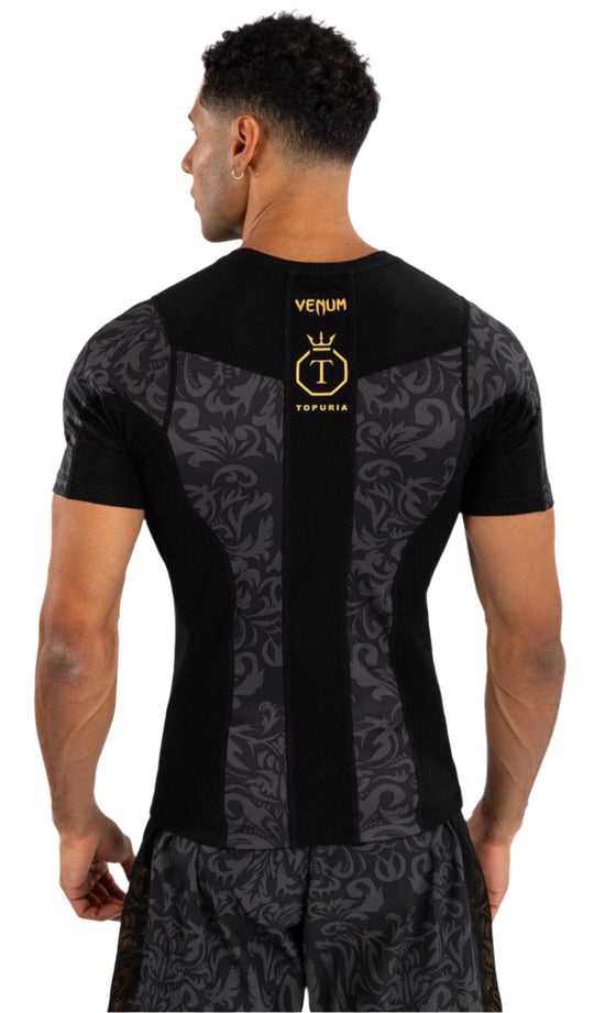 Venum X Ilia Topuria Unmatched Short Sleeve Rashguard - Black/Gold