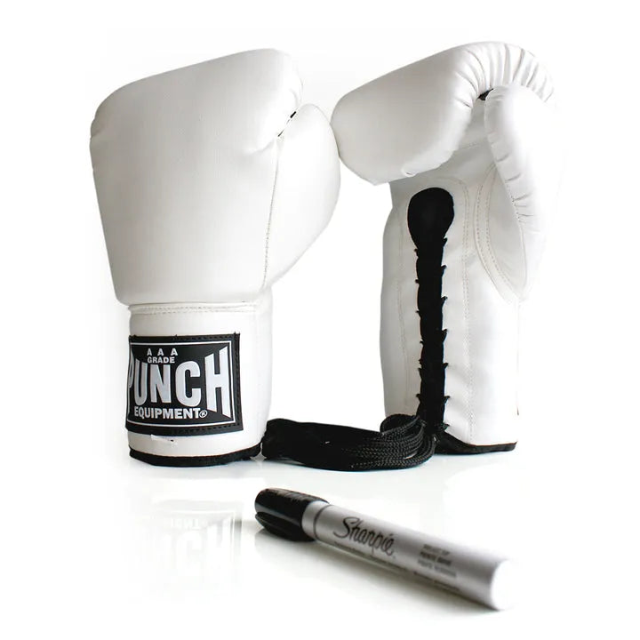 Punch Boxing Gloves Autograph/Signature ONLY - 10Oz