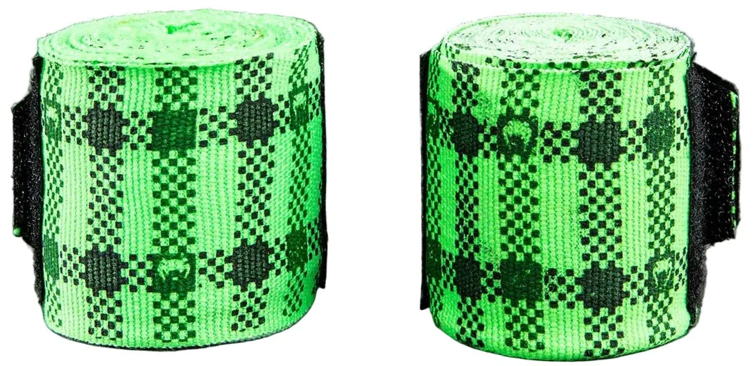 Venum Tartan Handwraps - Neon Green