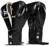 Hit N Move Horse Hair Suvari Boxing Gloves - Lace Up - Black