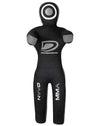 Black MMA fighting Dummy with DAAN MMA branding on a gray background