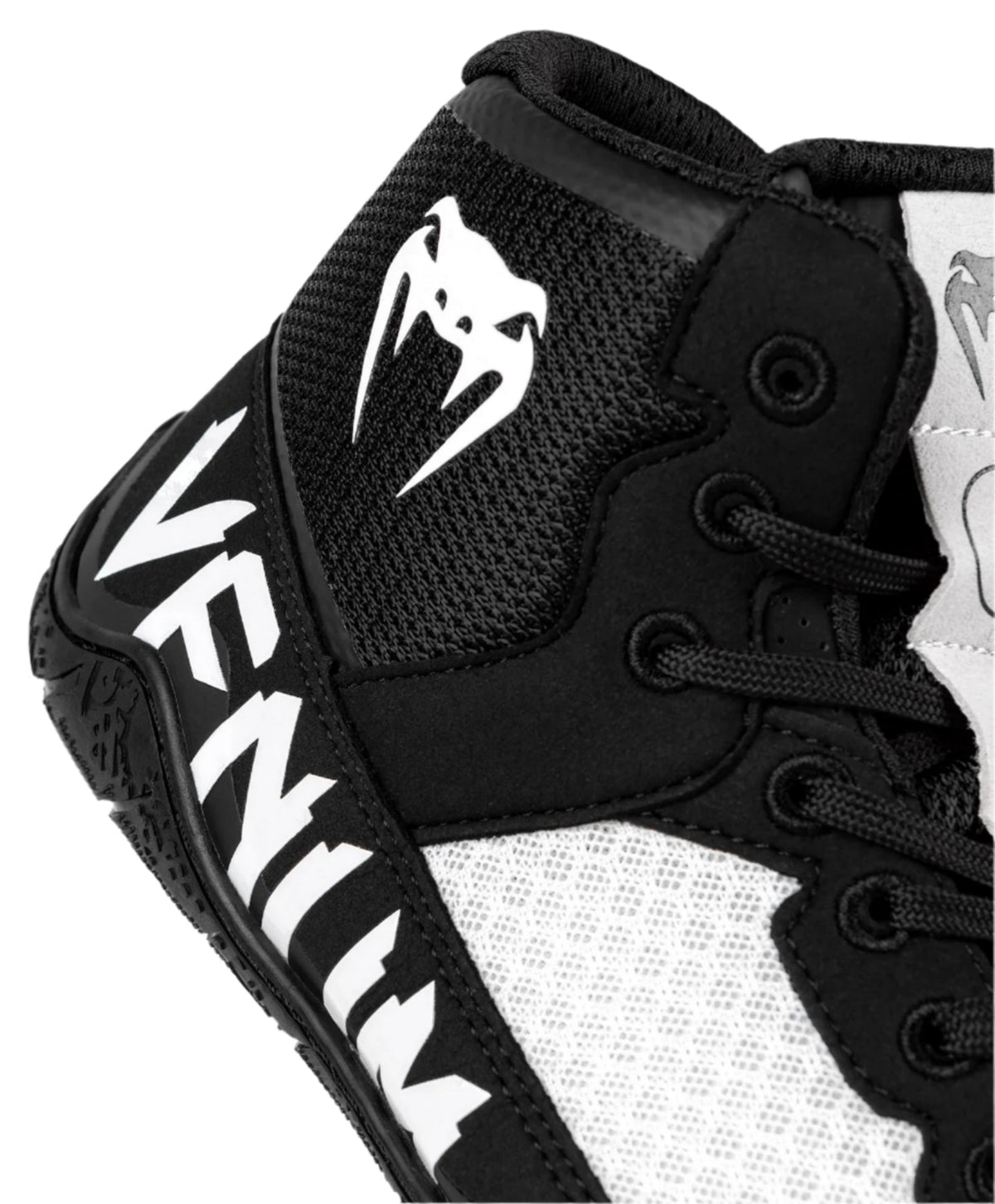 Venum Elite Wrestling Shoes - Black/White