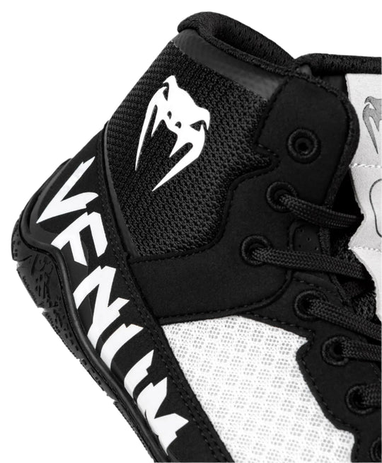 Venum Elite Wrestling Shoes - Black/White