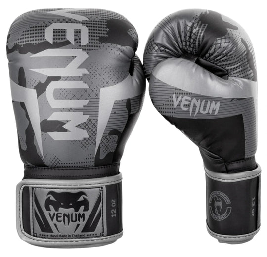 Venum Elite Boxing Gloves - Black/Dark Camo
