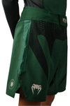 Venum Attack Kids Fightshorts - Forest Green/ Off White