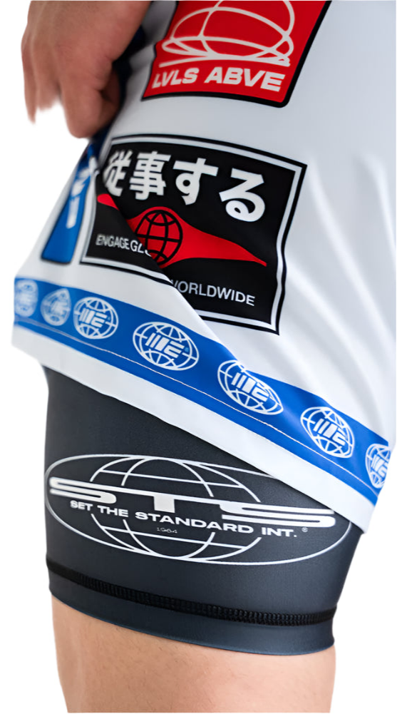 Engage Racer 2-in-1 Hybrid Shorts - White