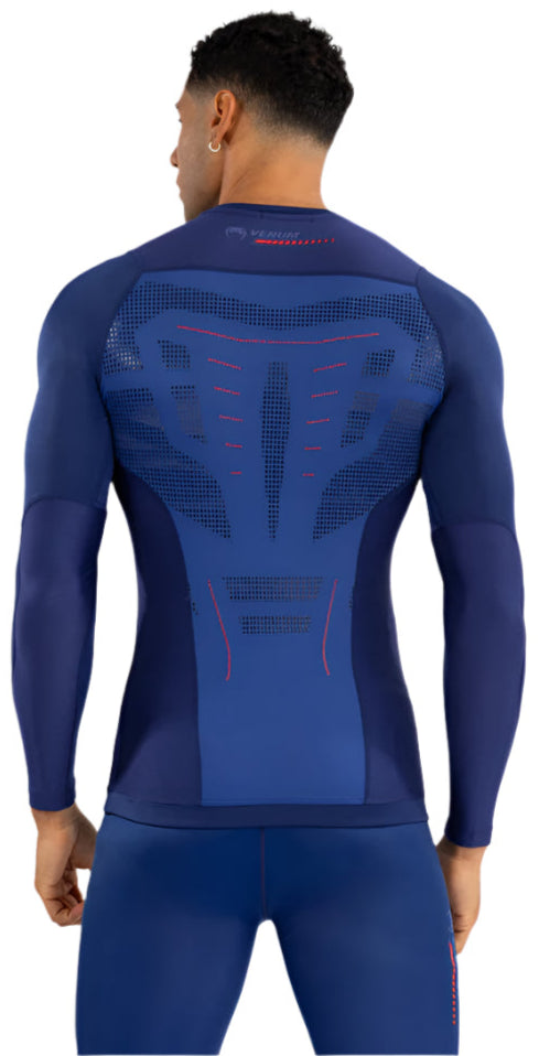 Venum Technical 3.0 Long Sleeve Rashguard - Night Blue