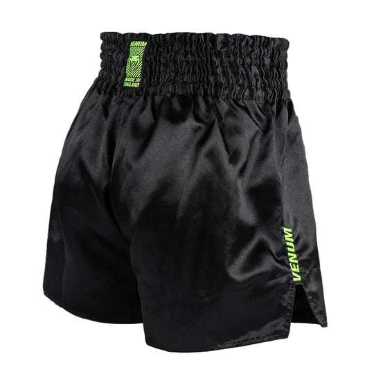Venum Classic Evo Muay Thai Shorts - Black/ Neon Yellow