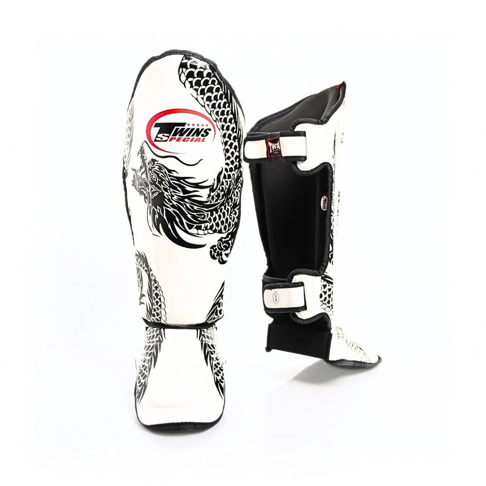 Twins Special FSGL10-49 Dragon Shin Guards - Black/White