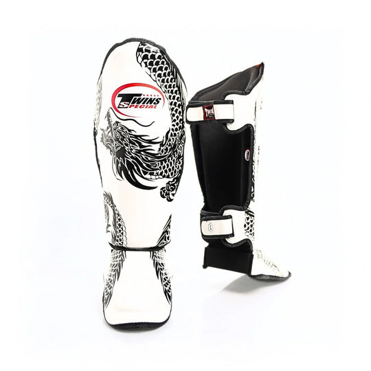 Twins Special FSGL10-49 Dragon Shin Guards - Black/White