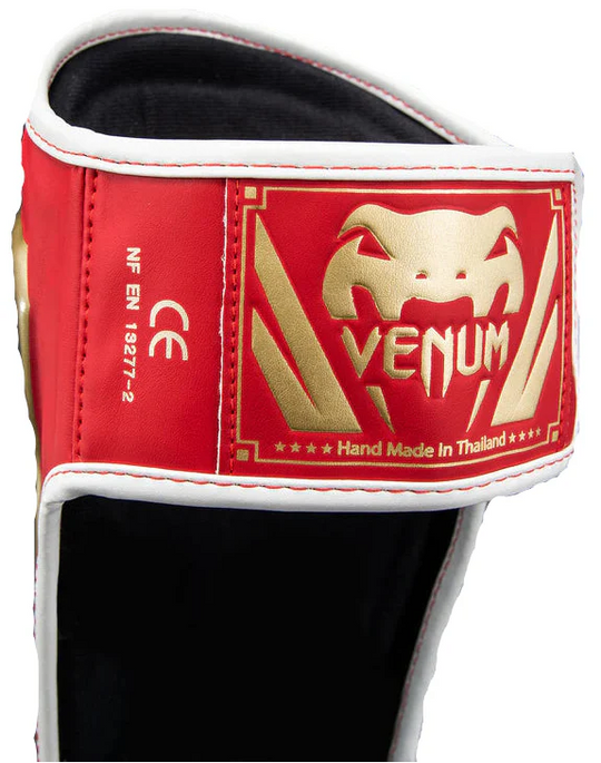 Venum Elite Shin Guards - Red
