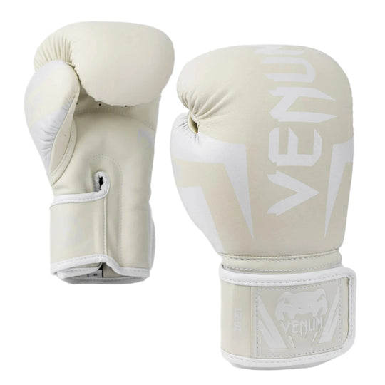 Venum Elite Boxing Gloves - White/Ivory