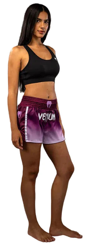 Venum Iris Muay Thai Shorts - Plum/White