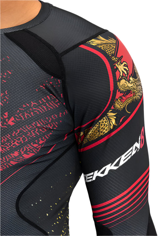 Venum X TEKKEN 8 - Marshall Law Rashguard - Black/Red/Gold