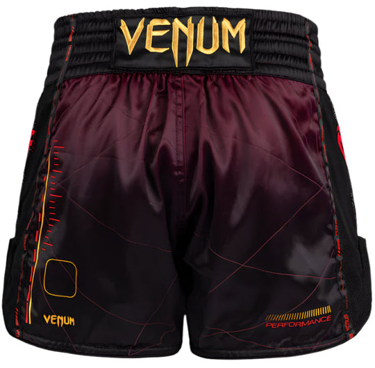Venum Tactical XT Muay Thai Shorts - Black/Burgundy/Gold