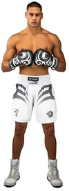 Venum x Mike Tyson Tiger Boxing Shorts - Optical White/Deep Black