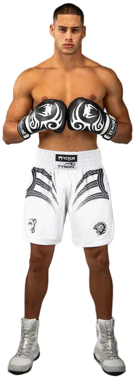 Venum x Mike Tyson Tiger Boxing Shorts - Optical White/Deep Black