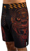 Venum Quetzal Fury Fightshorts - Black/Fury Red/ Tangerine