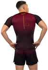 Venum Tactical XT Short Sleeve Rashguard - Black/Burgundy/Gold