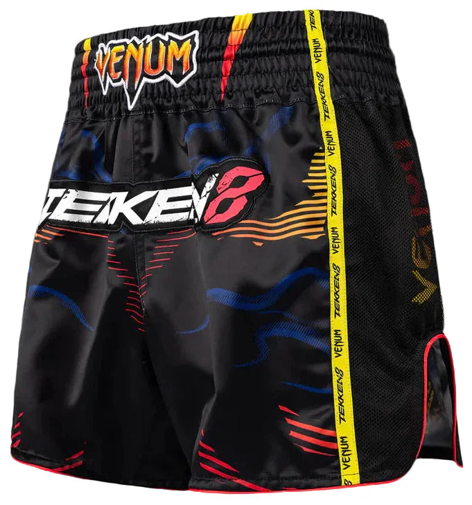Venum x TEKKEN 8 Muay Thai Shorts - Yoshimitsu - Black/Orange