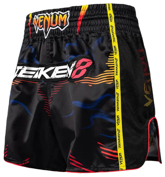 Venum x TEKKEN 8 Muay Thai Shorts - Yoshimitsu - Black/Orange