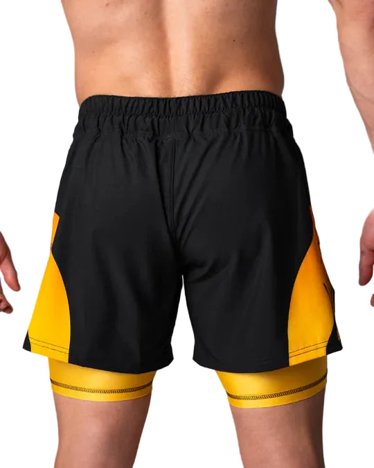 Engage Nebula 2-in-1 Hybrid Shorts - Orange