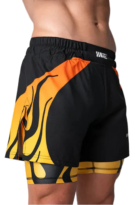 Engage Nebula 2-in-1 Hybrid Shorts - Orange