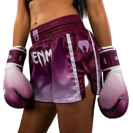 Venum Iris Muay Thai Shorts - Plum/White