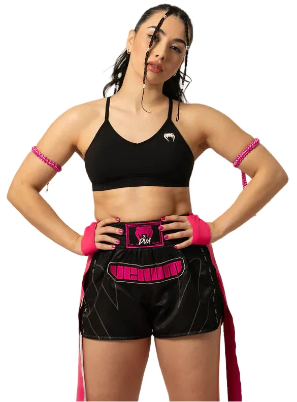 Venum x Dua Muay Thai Shorts - Black/Fuscia Pink