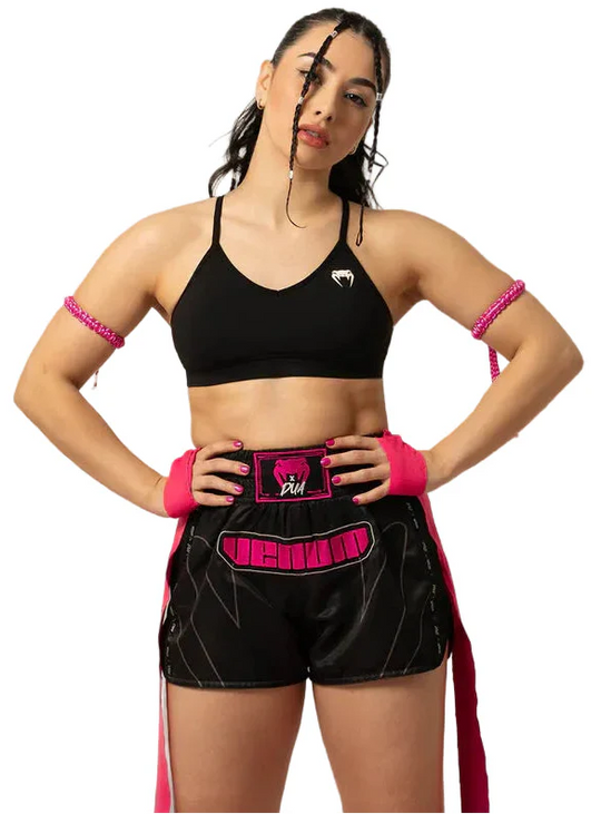 Venum x Dua Muay Thai Shorts - Black/Fuscia Pink
