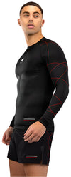Venum Tactical XT Men's Long Sleeve Rashguard - Black/Fire Red