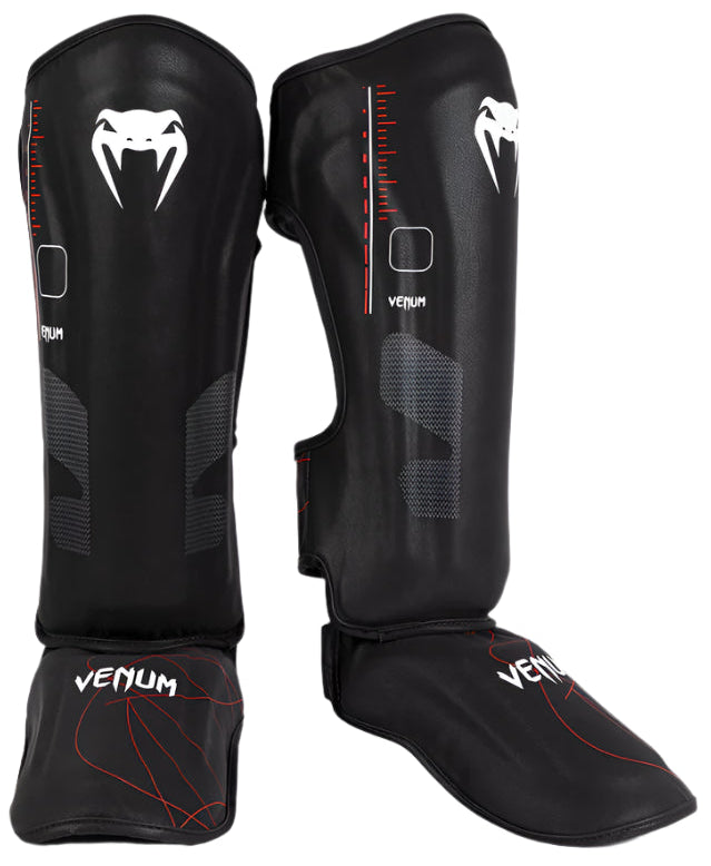 Venum Tactical XT Shinguards - Black/Fire Red